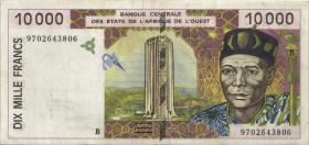 West-Afr.Staaten/West African States P.214Be 10.000 Francs 1997 Benin (3) 