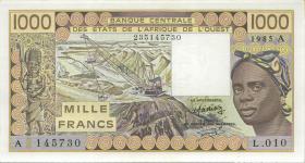 West-Afr.Staaten/West African States P.107Af 1.000 Francs 1985 (1) 
