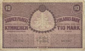 Finnland / Finland P.037 10 Markka 1918 (3) 