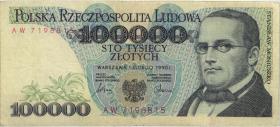 Polen / Poland P.154 100.000 Zlotych 1990 AW (3) 