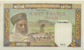 Algerien / Algeria P.085 100 Francs 20.8.1945 (1) 
