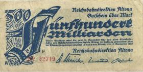 PS1124a Reichsbahn Altona 500 Milliarden Mark 1923 (3) 