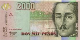 Kolumbien / Colombia P.457h 2.000 Pesos 17.8.2007 (1) 