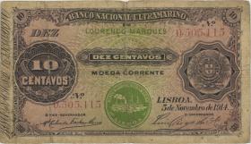 Mozambique P.053 10 Centavos 1914 (4) 