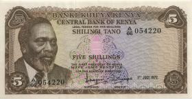 Kenia / Kenya P.06c 5 Shillings 1972 (3+) 