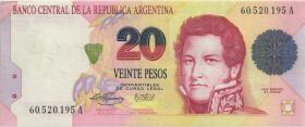 Argentinien / Argentina P.343b 20 Pesos (1992-97) (2+) 