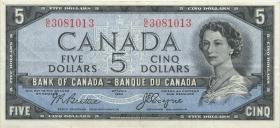 Canada P.068b 5 Dollars 1954 "Devil Face" (3) 