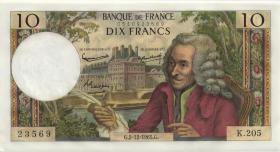 Frankreich / France P.147a 10 Francs 6.2.1965 (1) 