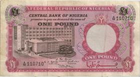 Nigeria P.08 1 Pound (1967) (3) 