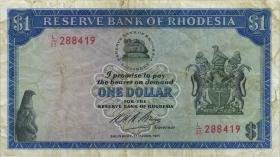 Rhodesien / Rhodesia P.30d 1 Dollar 17.6.1971 (3-) 