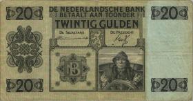 Niederlande / Netherlands P.044 20 Gulden 1938 (3-) 