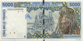West-Afr.Staaten/West African States P.713K 5000 Francs 1995-2002 (4) 