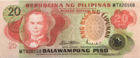 Philippinen / Philippines P.162a 20 Piso (1978) (2) 