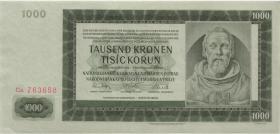 R.566d: Böhmen & Mähren 1000 Kronen 1942 (1) II.Auflage 