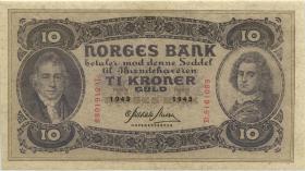 Norwegen / Norway P.08c 10 Kronen 1943 (2) 