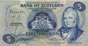 Schottland / Scotland P.112c 5 Pounds 4.11.1974 Z (3) 