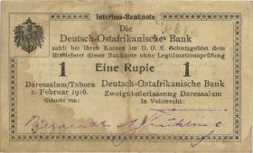 R.928p: Deutsch-Ostafrika 1 Rupie 1916 V2 4-stellig (2) 