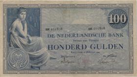 Niederlande / Netherlands P.039d 100 Gulden 1927 (3) 