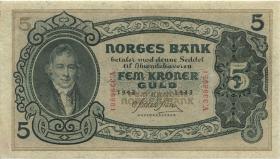 Norwegen / Norway P.07c 5 Krone 1943 (3+) 