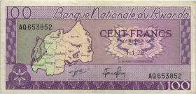 Ruanda / Rwanda P.08d 100 Francs 1976 (2) 