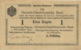 R.919a: 1 Rupie 1915 H Seidenschwarz (1) 