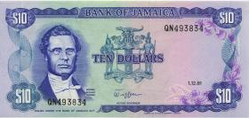 Jamaika / Jamaica P.67b 10 Dollars 1981 (1) 