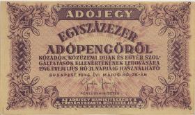 Ungarn / Hungary P.144b 100.000 Adopengö 1946 (1) 