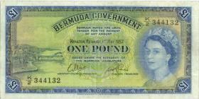 Bermuda P.20c 1 Pounds 1957 (3) 