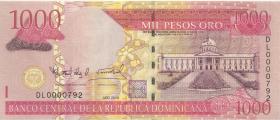 Dom. Republik/Dominican Republic P.180c 1000 Pesos Oro 2010 (1) 