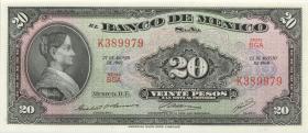 Mexiko / Mexico P.054n 20 Pesos 1969 (1) 