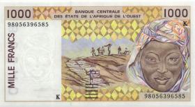West-Afr.Staaten/West African States P.711Kh 1000 Francs 1998 (1) 