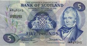Schottland / Scotland P.112a 5 Pounds 10.8.1970 (3) 