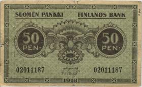 Finnland / Finland P.034 50 Pennia 1918 (4) 