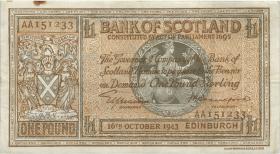 Schottland / Scotland P.091c 1 Pound 16.10.1943 (3+) 