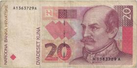Kroatien / Croatia P.30 20 Kuna 1993 (3-) 