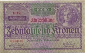Österreich / Austria P.087 1 Schilling auf 10.000 Kronen 1924 (3) 