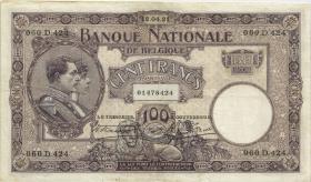 Belgien / Belgium P.095 100 Francs 12.4.1921 (3+) 