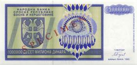Bosnien & Herzegowina / Bosnia P.144s 10.000.000 Dinara 1993 Specimen (1) 