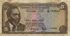 Kenia / Kenya P.06a 5 Shillings 1969 (4) 