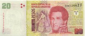 Argentinien / Argentina P.355c 20 Pesos (2013) Serie F (1) 