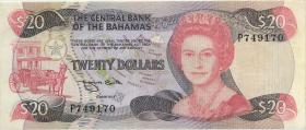 Bahamas P.47b 20 Dollars 1974 (1984) (3) 