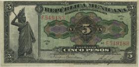 Mexiko / Mexico P.S685 5 Pesos 1915 (3) 