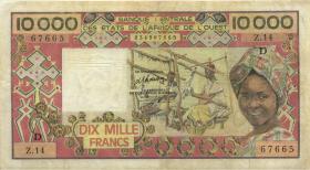 West-Afr.Staaten/West African States P.408Db 10000 Francs (1981 - 1992) (3) 