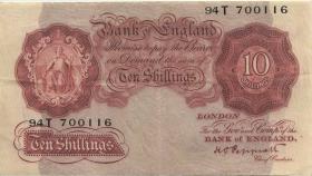 Großbritannien / Great Britain P.362c 10 Shillings (1934-39) (3+) 