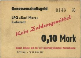 L.077.10 LPG Liebstedt "Karl Marx" 0,10 Mark (2) 