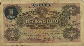 Mozambique P.R11A 1 Escudo 1919 Banco de Beira (3-) 