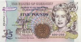 Guernsey P.56a 5 Pounds (1996) A 001250 (1) 