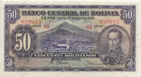 Bolivien / Bolivia P.132 50 Boliviano 1928 (2) 