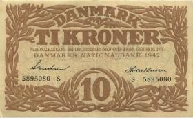 Dänemark / Denmark P.31l 10 Kroner 1942 S (2) 