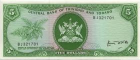Trinidad & Tobago P.31b 5 Dollars (1977) (1) 